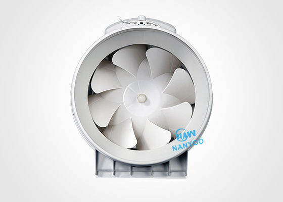 26dB Low Noise 4-8 Inch Mixed Flow Duct Fan With Run On Timer